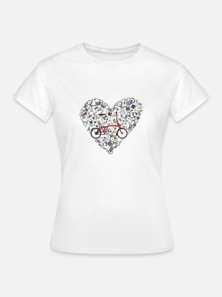 Ich liebe Brompton Bikes - Frauen T-Shirt - Weiß
