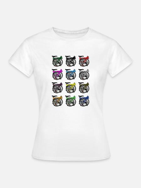 Brompton Bicycle Gefaltete - Frauen T-Shirt - Weiß