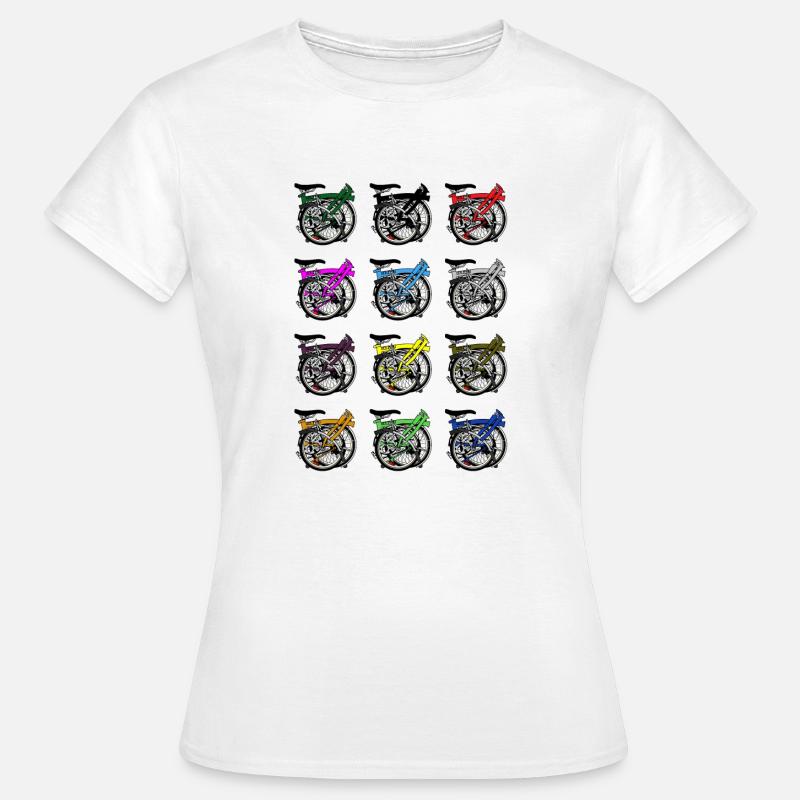 Brompton Bicycle Folded - Women's T-Shirt - white