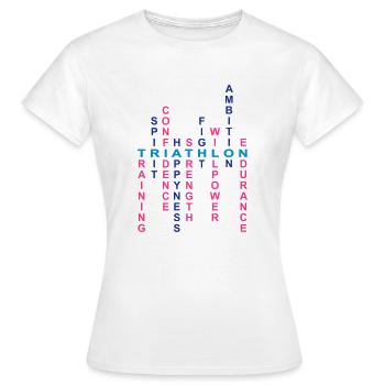 Triathlon - Frauen T-Shirt - Weiß - Vorne - AI Model Female 172 dark (172cm)