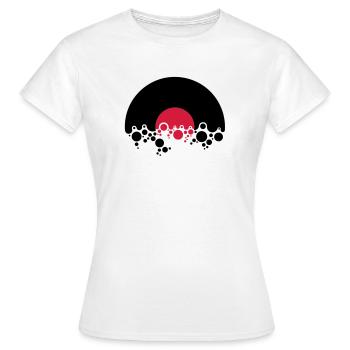 bulles de disques vinyle - vinyl record bubbles - T-shirt Femme - blanc - Devant - AI Model Female 172 dark (172cm)