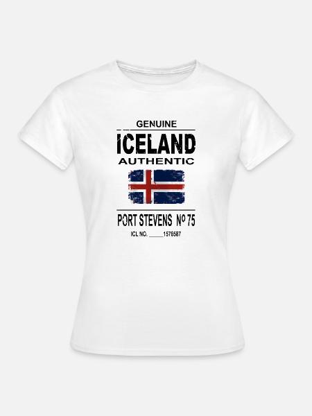 Iceland Flag Logo - Frauen T-Shirt - Weiß