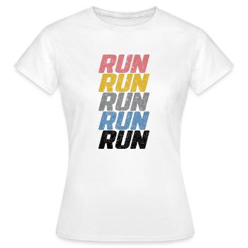 Run Run Run - Women's T-Shirt - white - Front - AI Model Female 172 dark (172cm)