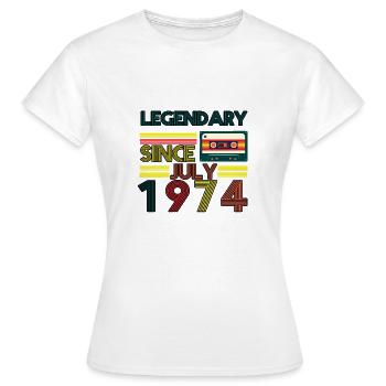 Jahrgang 1974 - Frauen T-Shirt - Weiß - Vorne - AI Model Female 172 dark (172cm)