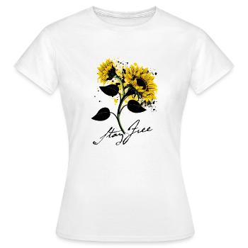 Reste libre - T-shirt Femme - blanc - Devant - AI Model Female 172 dark (172cm)