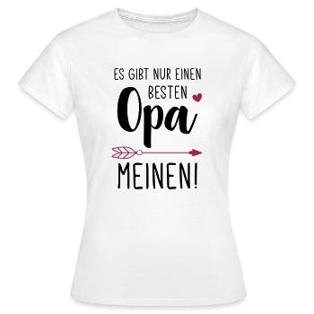 Es gibt nur eine Besten Opa - Meinen! / Bester Opa - Frauen T-Shirt - Weiß - Vorne - AI Model Female 172 dark (172cm)