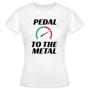 pedal metal - T-shirt Femme - blanc - Devant - AI Model Female 172 dark (172cm)