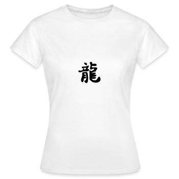 Chinese dragon sign - Women's T-Shirt - white - Front - AI Model Female 172 dark (172cm)
