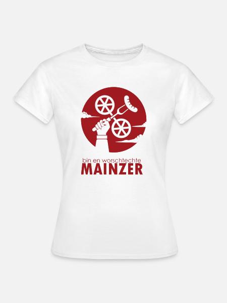 bin en worschtechte Mainzer T-Shirt - Frauen T-Shirt - Weiß