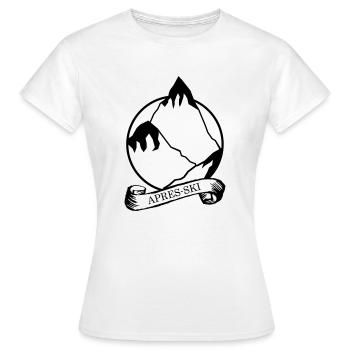 Apres Ski - T-shirt Femme - blanc - Devant - AI Model Female 172 dark (172cm)