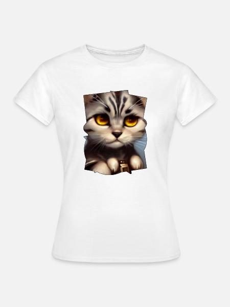 Katzengesicht - Frauen T-Shirt - Weiß