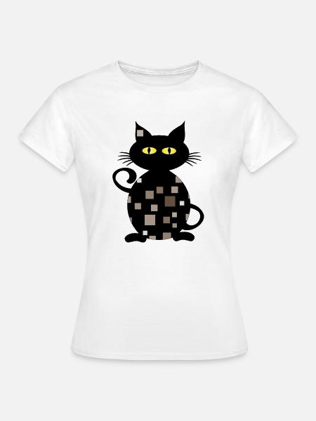 Katze - Frauen T-Shirt - Weiß