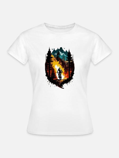 Mountainbiker - Frauen T-Shirt - Weiß