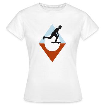 Skateboard Skater - T-shirt Femme - blanc - Devant - AI Model Female 172 dark (172cm)