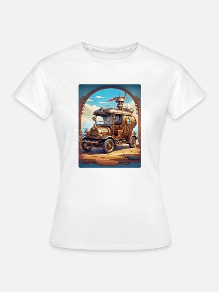 Steampunk Automobile 1.11 - Frauen T-Shirt - Weiß