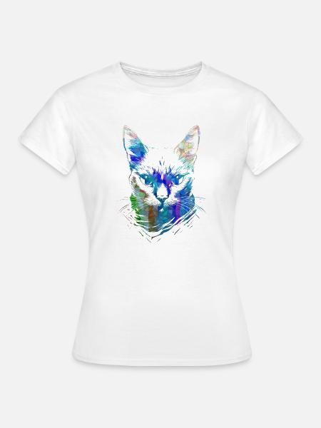 Bunte Katzen - Frauen T-Shirt - Weiß