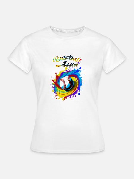 Baseball-Süchtiger - Frauen T-Shirt - Weiß