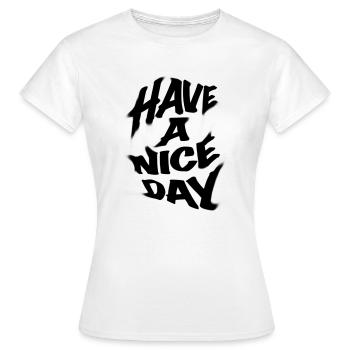 Bonne journée - T-shirt Femme - blanc - Devant - AI Model Female 172 dark (172cm)