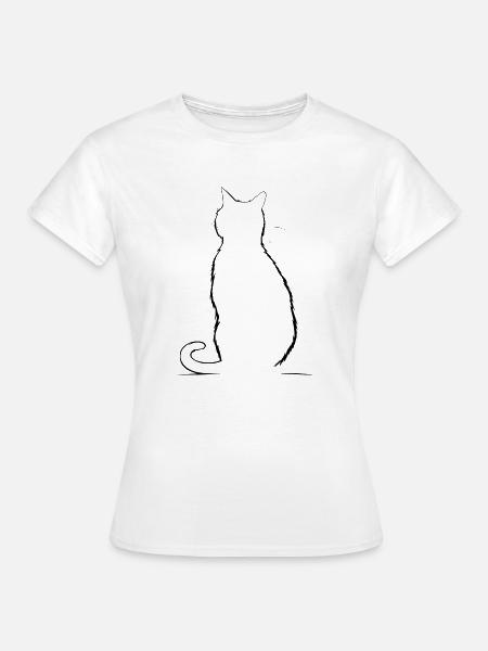 Katze, katzenmotiv - Frauen T-Shirt - Weiß