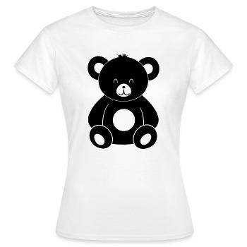 Ours en peluche - T-shirt Femme - blanc - Devant - AI Model Female 172 dark (172cm)
