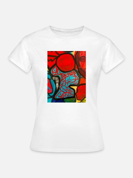 Kunstvolles Design - Frauen T-Shirt - Weiß