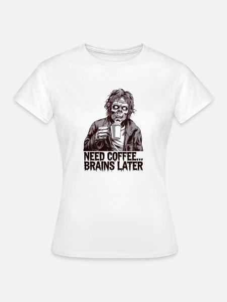 Zombie-Kaffeelauf - Frauen T-Shirt - Weiß