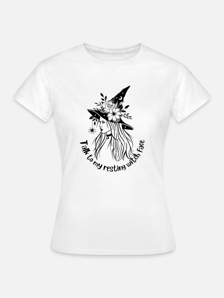 Resting Witch Face schwarz - Frauen T-Shirt - Weiß