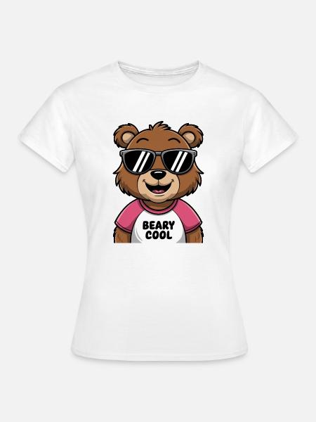 Beary Cool Vibes - Frauen T-Shirt - Weiß