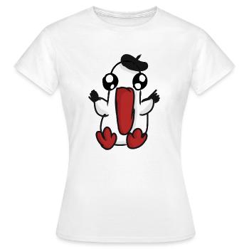 Monsieur Baguette - Frauen T-Shirt - Weiß - Vorne - AI Model Female 172 dark (172cm)