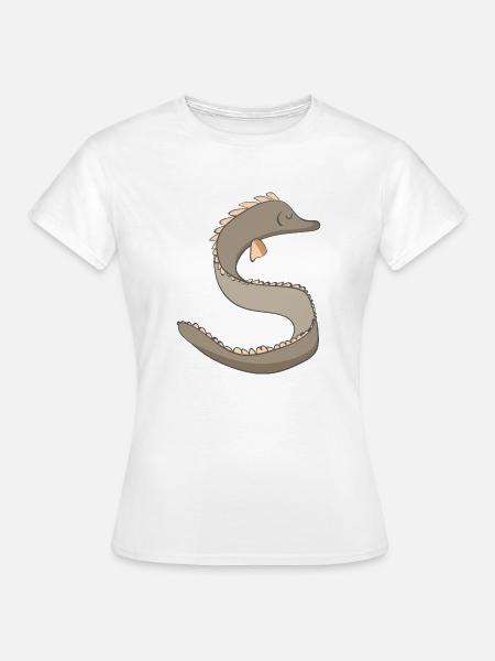 Europäischer Aal Comic - Frauen T-Shirt - Weiß