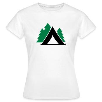 Tente - T-shirt Femme - blanc - Devant - AI Model Female 172 dark (172cm)