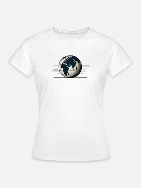Weltkugel - Frauen T-Shirt - Weiß