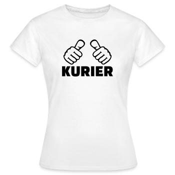 Kurier - Frauen T-Shirt - Weiß - Vorne - AI Model Female 172 dark (172cm)