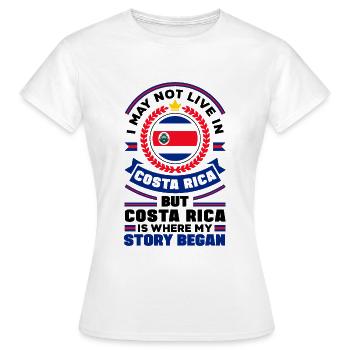 Costa Rica Costa Rica Costa Rica Flagge Costa Rica - Frauen T-Shirt - Weiß - Vorne - AI Model Female 172 dark (172cm)