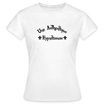 Hypnose / Hypnotiseur / Hypnotiseuse / Médecine - T-shirt Femme - blanc - Devant - AI Model Female 172 dark (172cm)