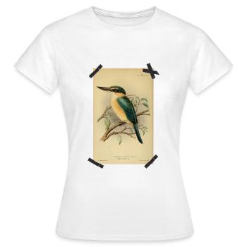 Image d’un oiseau prête pour le musée - T-shirt Femme - blanc - Devant - AI Model Female 172 dark (172cm)