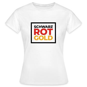 Deutschland Sport Mannschaften - SchwarzRotGold - Frauen T-Shirt - Weiß - Vorne - AI Model Female 172 dark (172cm)