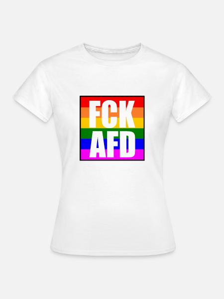 Fck afd - Frauen T-Shirt - Weiß