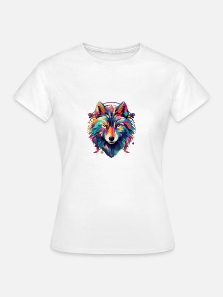 Neon-Shadow-Wolfenkreis - Frauen T-Shirt - Weiß