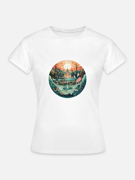 Dreamscape Yoga - Frauen T-Shirt - Weiß
