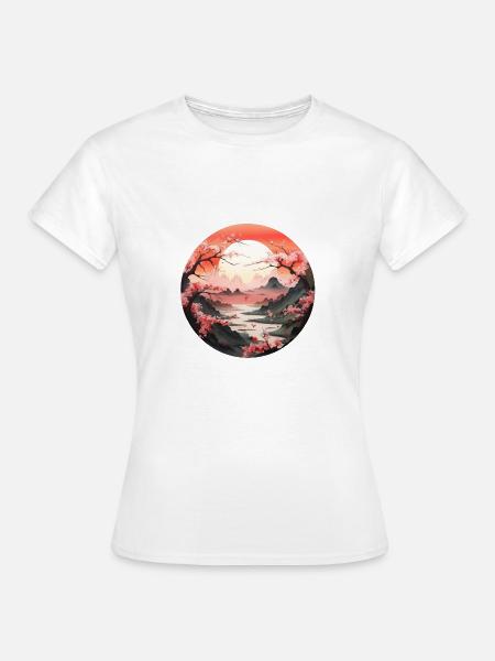 Blütenlandschaft - Frauen T-Shirt - Weiß