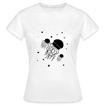Méduses - conservation des animaux marins vie marine - T-shirt Femme - blanc - Devant - AI Model Female 172 dark (172cm)