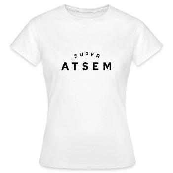 Super ATSEM - T-shirt Femme - blanc - Devant - AI Model Female 172 dark (172cm)