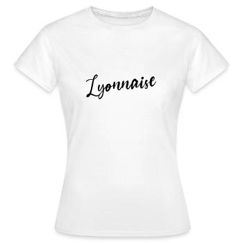 Lyonnaise - T-shirt Femme - blanc - Devant - AI Model Female 172 dark (172cm)