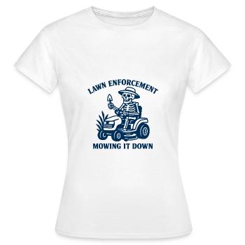 Lawn Enforcement Skelett Design - Frauen T-Shirt - Weiß - Vorne - AI Model Female 172 dark (172cm)