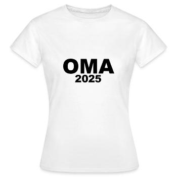 Oma 2025 Geschenk - Frauen T-Shirt - Weiß - Vorne - AI Model Female 172 dark (172cm)