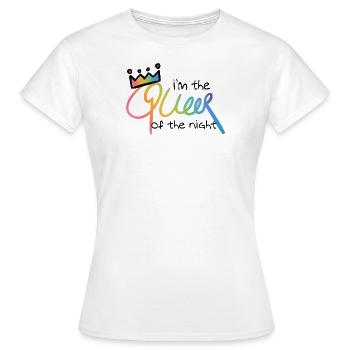 Ich bin der Queer der Nacht - Frauen T-Shirt - Weiß - Vorne - AI Model Female 172 dark (172cm)