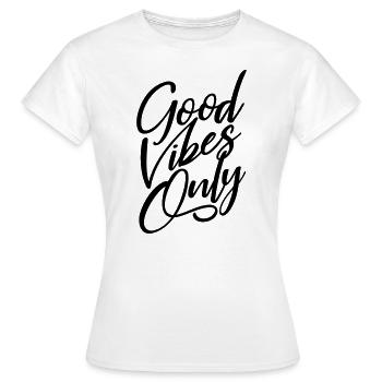 Nur gute Stimmung - Frauen T-Shirt - Weiß - Vorne - AI Model Female 172 dark (172cm)