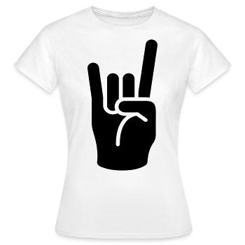 Rocker sign - Women's T-Shirt - white - Front - AI Model Female 172 dark (172cm)