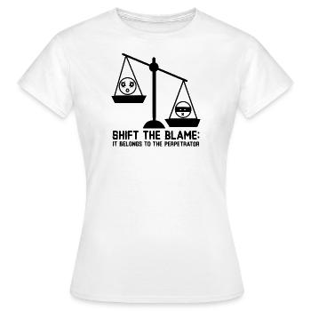 Rejeter le blâme : il appartient à l’auteur - T-shirt Femme - blanc - Devant - AI Model Female 172 dark (172cm)